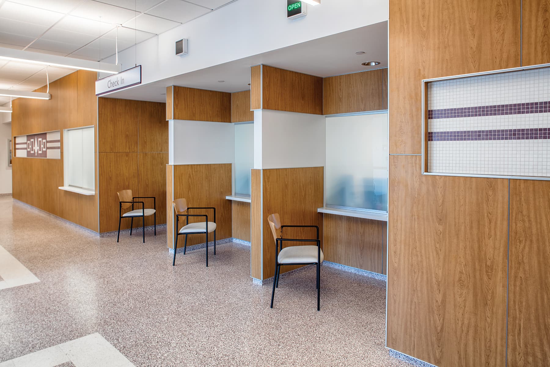 Health services waiting room area